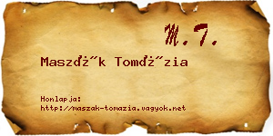 Maszák Tomázia névjegykártya